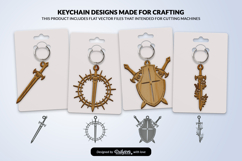 Medieval Sword Keychain SVG 4 in 1 Product Image 1