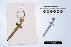 Medieval Sword Keychain SVG 4 in 1 Product Image 2
