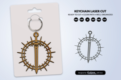 Medieval Sword Keychain SVG Product Image 1