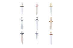 sword knight set cartoon Product Image 1