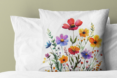 Wildflower Clusters - watercolor flowers borders PNG Product Image 2