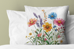 Wildflower Clusters - watercolor flowers borders PNG Product Image 2