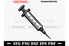 Medical Syringe Needle SVG PNG DXF EPS PDF Product Image 1