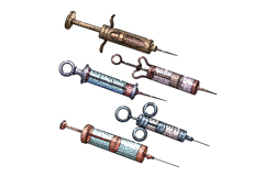 Vintage medical syringes illustration representing old healt Product Image 1