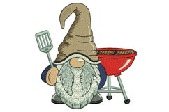 BBQ Gnome Embroidery Design Product Image 1
