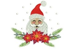 Wreath Santa Embroidery Designs Product Image 1