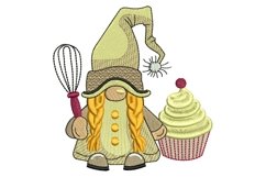 Cupcake Gnome Embroidery Design Product Image 1