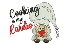 Cooking Is My Cardio Embroidery Design Product Image 1