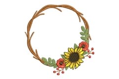 Wreath Fall Embroidery Design Product Image 1