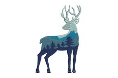 Christmas Deer Embroidery Design Product Image 1