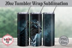 Leopard 20oz Tumbler Wrap PNG, Leopard Skinny Tumbler Product Image 1