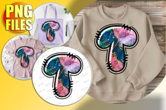 T Doodle Letter Valentine Bright Whimsical Charm! Product Image 1