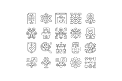decentralized applications dapps icons set vector Product Image 1