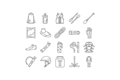 water trip tourism beach icons set vector Product Image 1