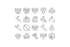 oral care toothpaste icons set vector Product Image 1