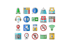 information data knowledge icons set vector Product Image 1