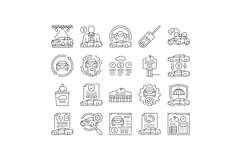 car dealership inventory icons set vector Product Image 1