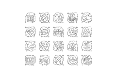 human dreams icons set vector Product Image 1