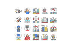 noise pollution icons set vector Product Image 1