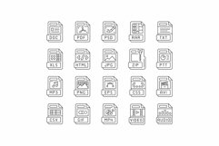 file format document icons set vector Product Image 1