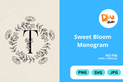 Sweet Bloom Monogram Product Image 1