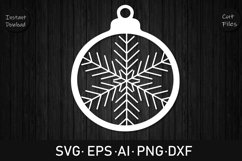 35 Christmas Snowflake Ornament Ball SVG Product Image 13