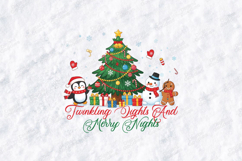 Twinkling Lights And Merry Nights Christmas Shirt Design Product Image 3