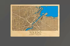 Toledo, Ohio Street Map 3d Laser cut SVG, USA City Product Image 2