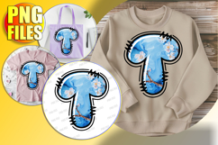 T Doodle Letter Valentine Bright Festive Charm! Product Image 1