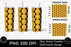 Orange Juicy Patten 20oz Skinny Tumbler Sublimation Product Image 1