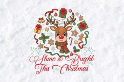 Shine Bright This Christmas Reindeer Shirt Design Product Image 3