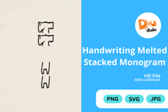 Handwriting Melted Stacked Monogram Product Image 1