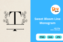 Sweet Bloom Line Monogram Product Image 1