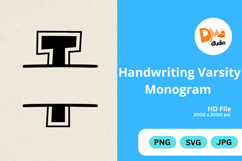 Handwriting Varsity Monogram Product Image 1