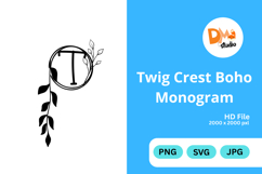 Twig Crest Boho Monogram Product Image 1