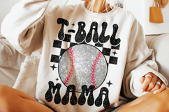 T-Ball Mama PNG, Baseball Mama PNG, Baseball PNG Sublimation Product Image 1