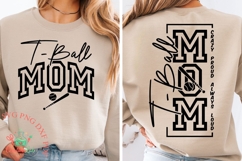 Crazy Proud Always Loud Baseball T Ball Mom, T Ball Mom SVG Product Image 1