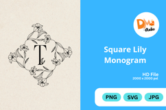 Square Lily Monogram Product Image 1