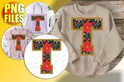 T Doodle Letter Style Print Creative Christmas Design! Product Image 1