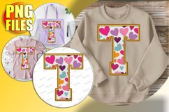 T Doodle Letter Valentine Playful Romantic Heart! Product Image 1
