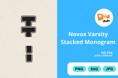 Handwriting Varsity Stacked Monogram Product Image 1