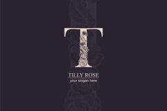 T logo, Letter T monogram, style floral Product Image 4