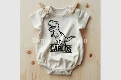 T Rex Name Sign SVG PNG DXF| Dinosaur Laser Cut Template Product Image 4