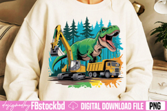 T-Rex Dinosaur Construction Png Product Image 3