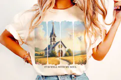 It Is Well With My Soul PNG, Christian Sublimation, Church Product Image 2