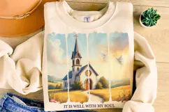 It Is Well With My Soul PNG, Christian Sublimation, Church Product Image 1