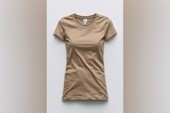 Sand Green T Shirt Logo Branding Mockup Product Image 1