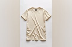 Light Sand T Shirt Logo Branding Mockup Product Image 1
