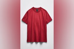 Dark Red T Shirt Logo Branding Mockup Product Image 1