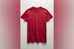 Dark Red T Shirt Logo Branding Mockup Product Image 1